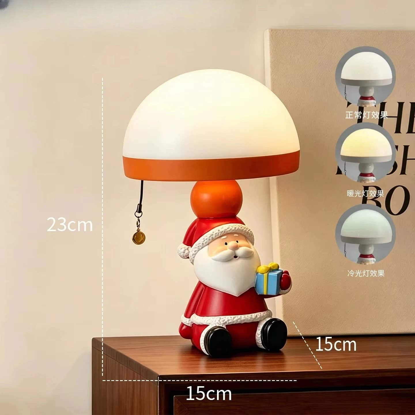 Creative Standing Santa Claus Glowing Home Decoration Ornaments Bedroom Interesting Modeling Atmosphere Handicrafts Gift