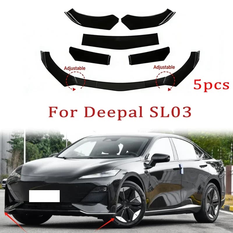 5Pcs ABS Material Universal Car Front Bumper Separator Bumper Lip Body Kit Duck Lip Separator For Deepal SL03 Car Accessories