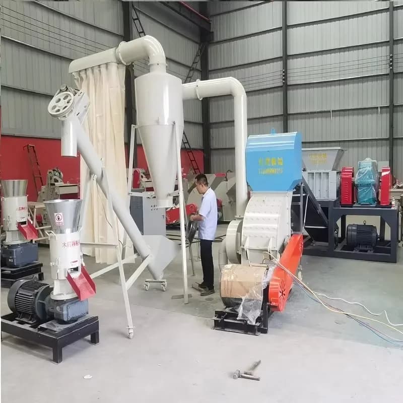 Wood Crusher Briquette Pressing Machine Wood Pellet Making Machine Production Line Sawdust Machine for Biomass Charcoal Coal
