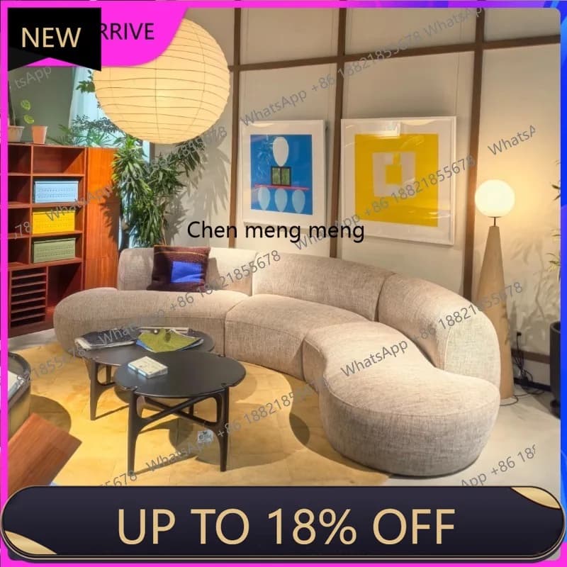 M78 Italian light luxury curved sofa minimalist special-shaped corner living room designer new model