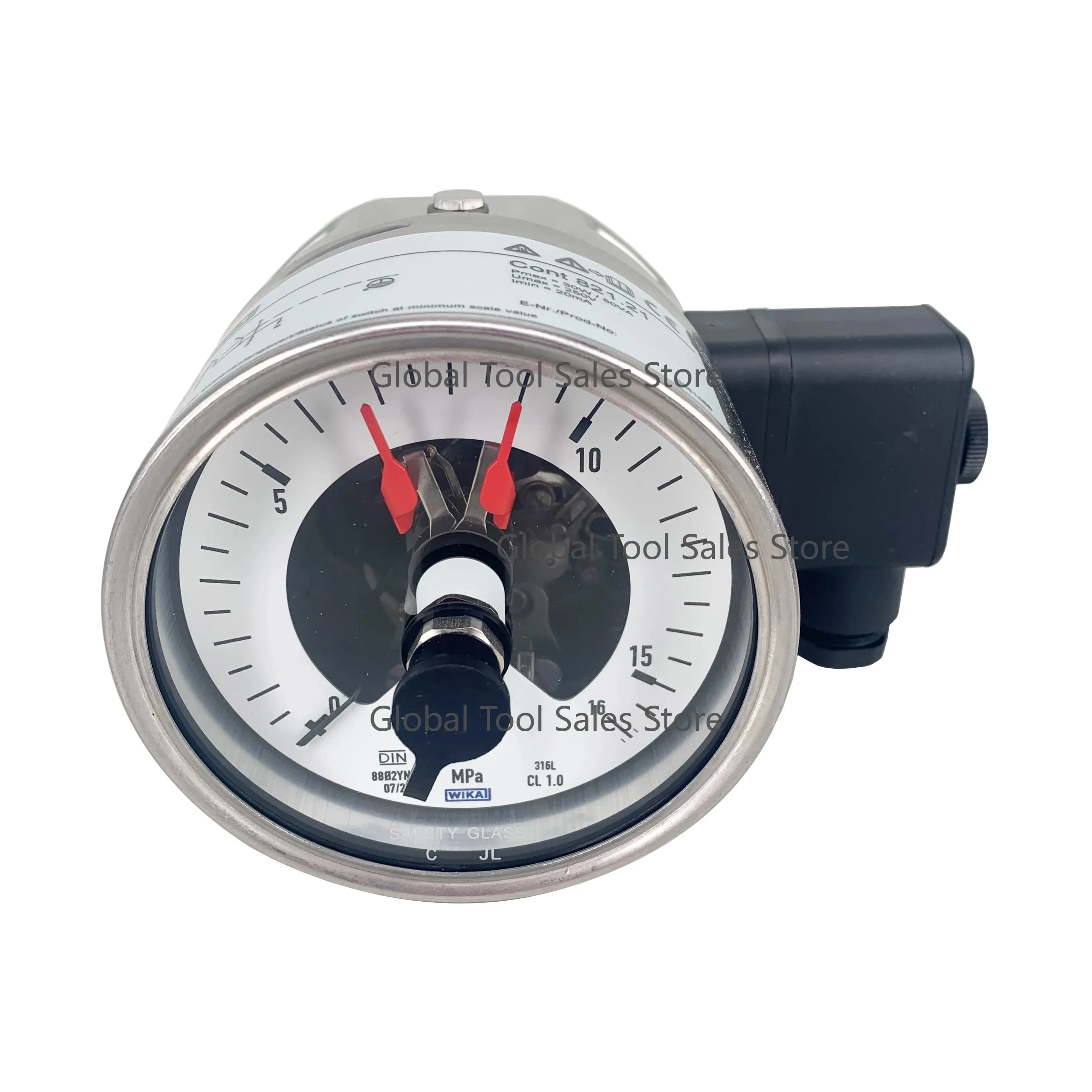Bourdon Tube Wika Pressure Gauge with Switch Contacts for the Process Industry, NS 100 and 160 Models PGS23.100, PGS23 PGS26.100