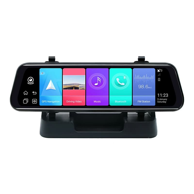 Factory OEM 9.66" Android Dashcam Dvr Rearview Mirror with Front Flat Anti-glare Rearview Mirror Adas Rearview Mirror Dvr