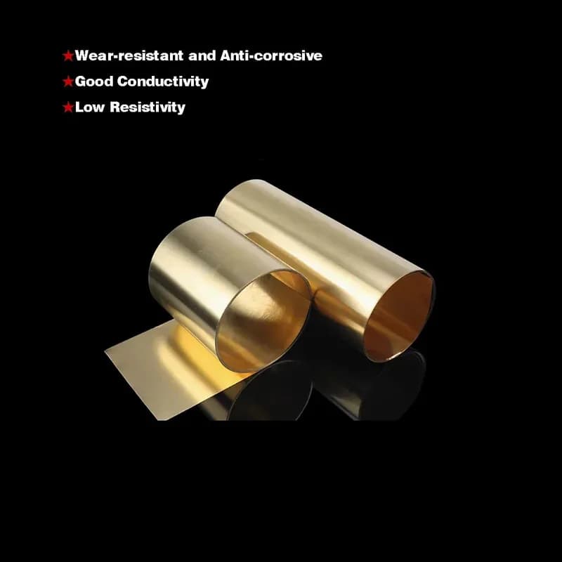 Laser Cut Brass Sheet 0.05/0.1/0.2/0.3/0.5/0.8/1mm Thick Precision Metal Strip for DIY & Industrial Use