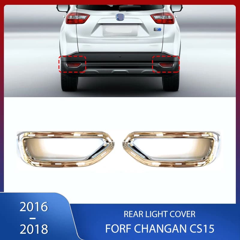 Car Fog Light Cover Trim Chrome Decorative Strip Reflector For Changan CS15 2016 2017 2018