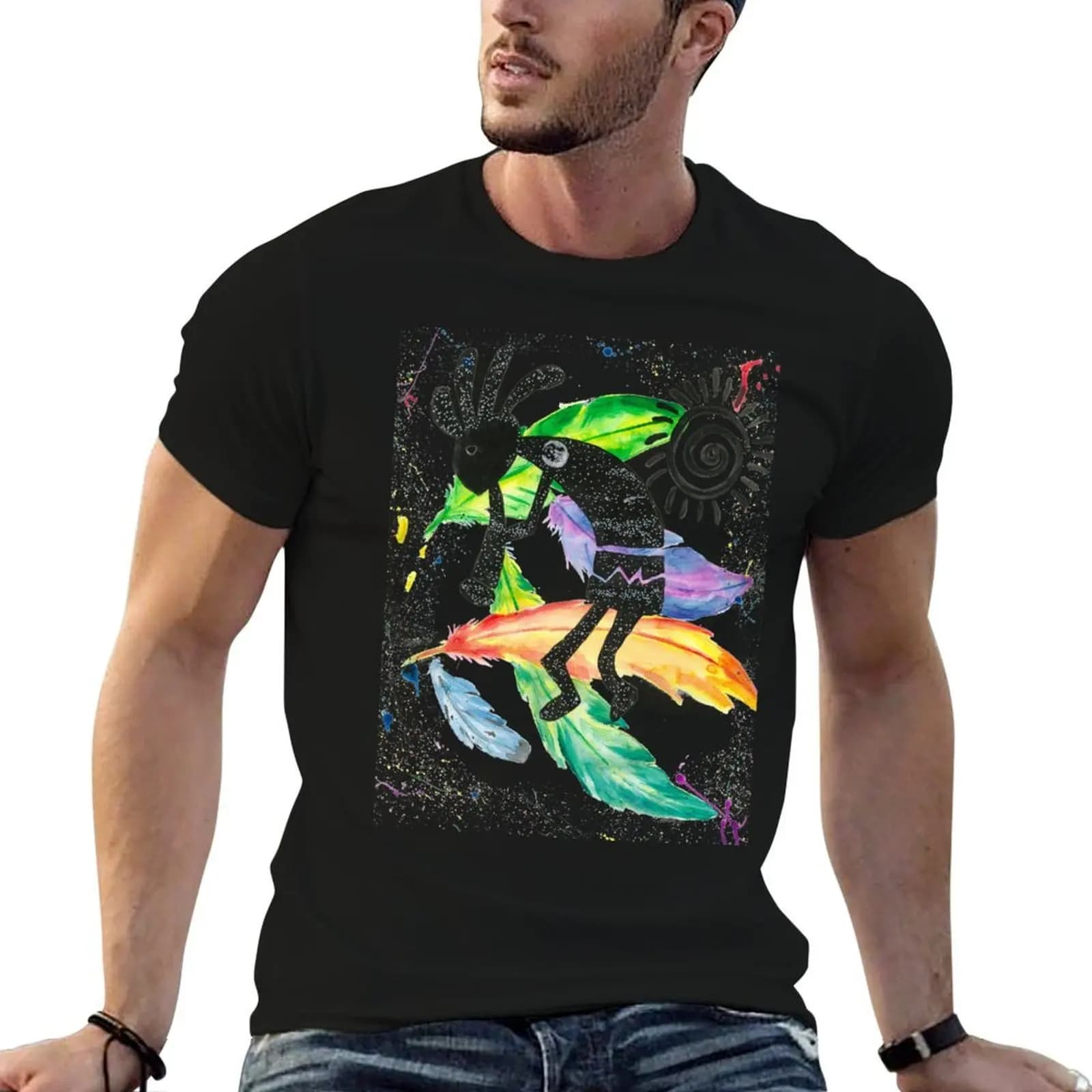 Kokopelli2 T-Shirt quick drying sports fans mens t shirts pack