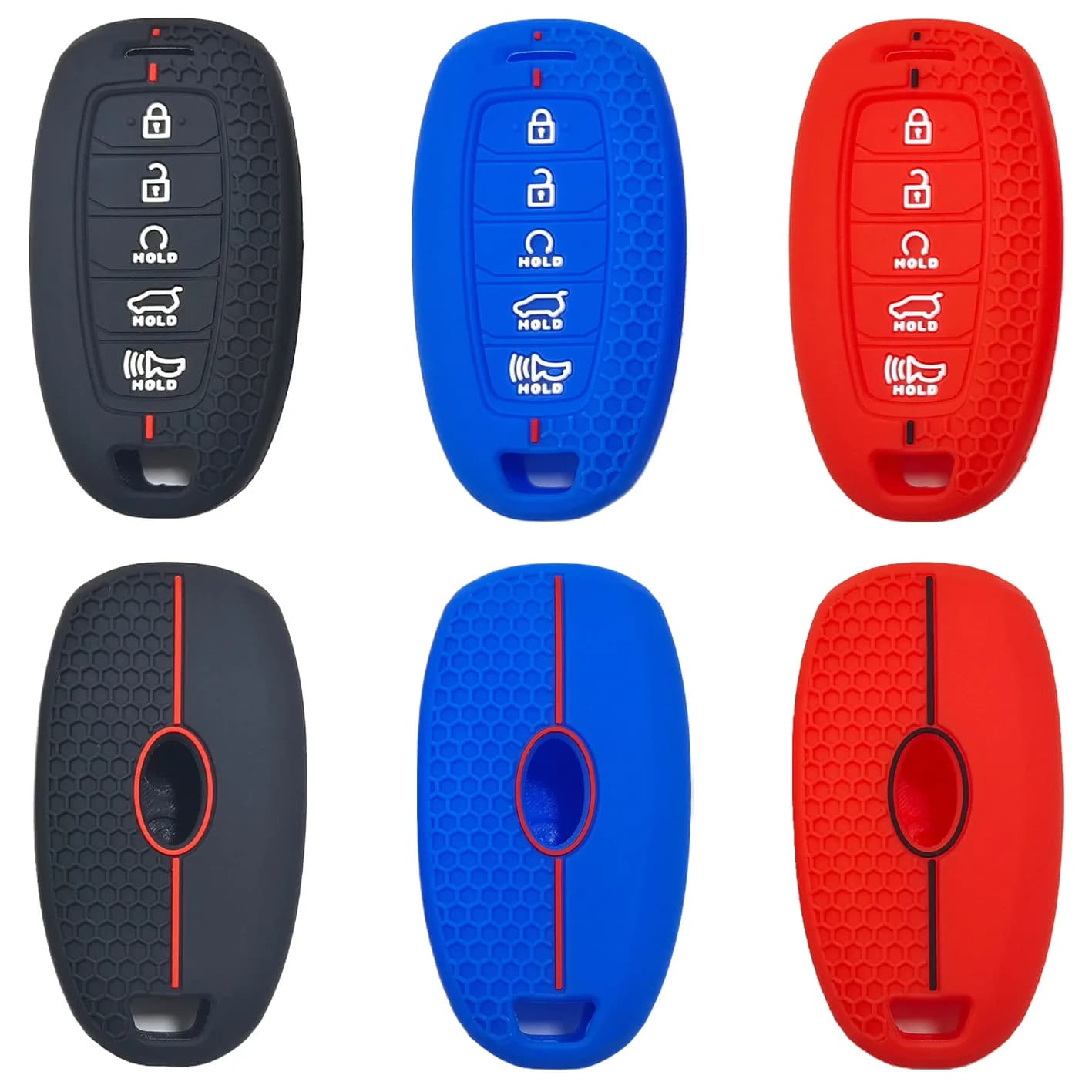 For Hyundai Yuedong IX35 Sonata IX45 Festa IX25 remote control 5-button honeycomb pattern silicone key cover