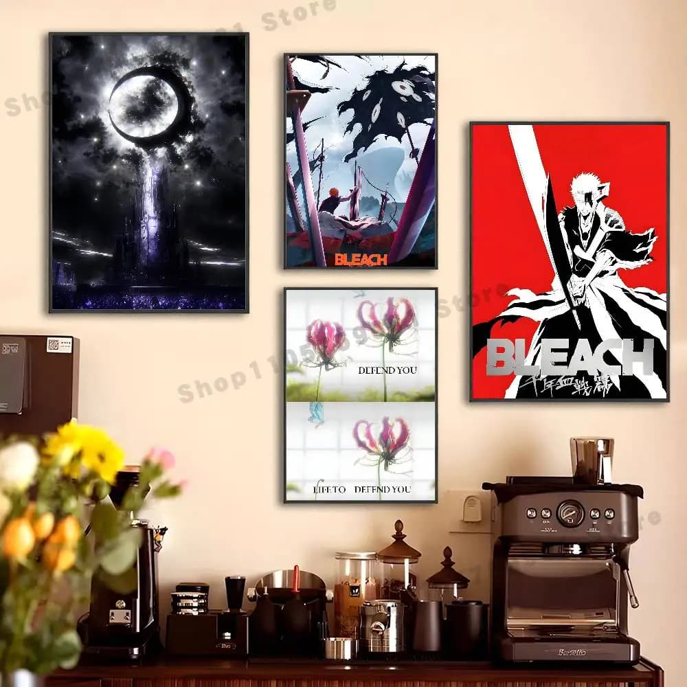 BLEACH Inoue Orihime DEFEND YOU Poster Sticker Classic Art Painting for Home Bedroom Cafe Office Wall Decor