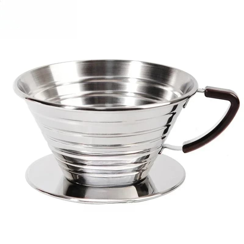 Stainless steel basket type, cake type hand-brewed coffee filter cup No. 155/185