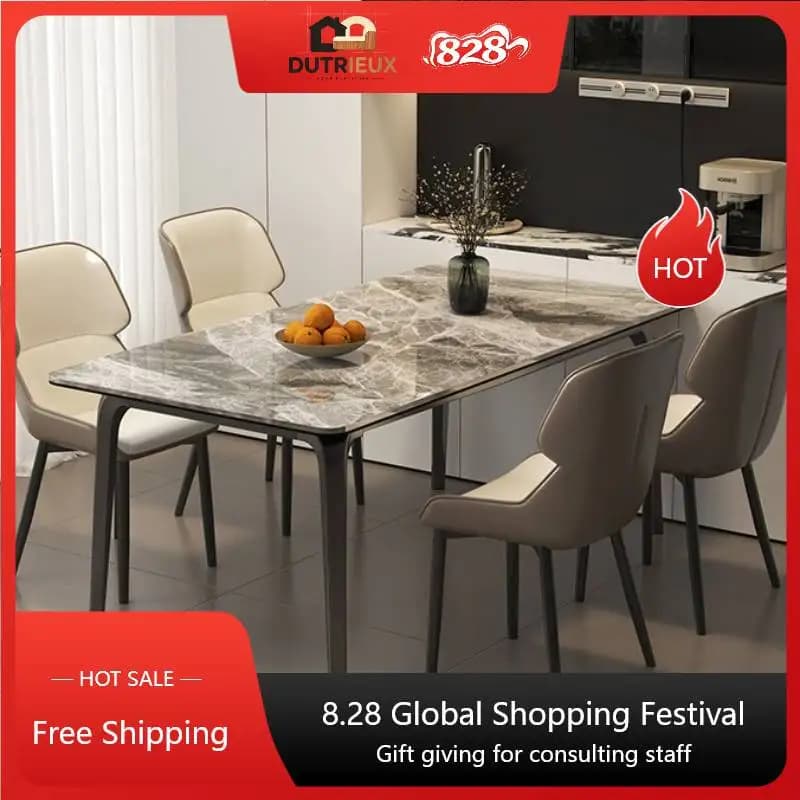 Decoration Design Dining Tables Black Kitchen Side Restaurant Dining Tables Dinette Island Modern Mesas De Comedor Furniture