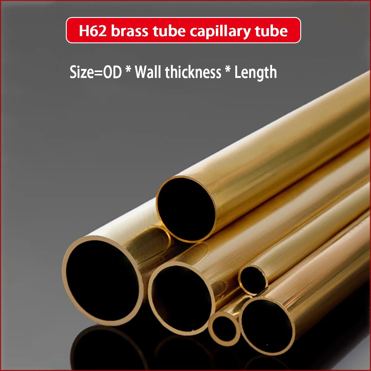 1Pcs Length 500mm H62 Brass Tube Capillary Tube Wall Thickness 0.2mm-2mm  OD 6-8.5mm