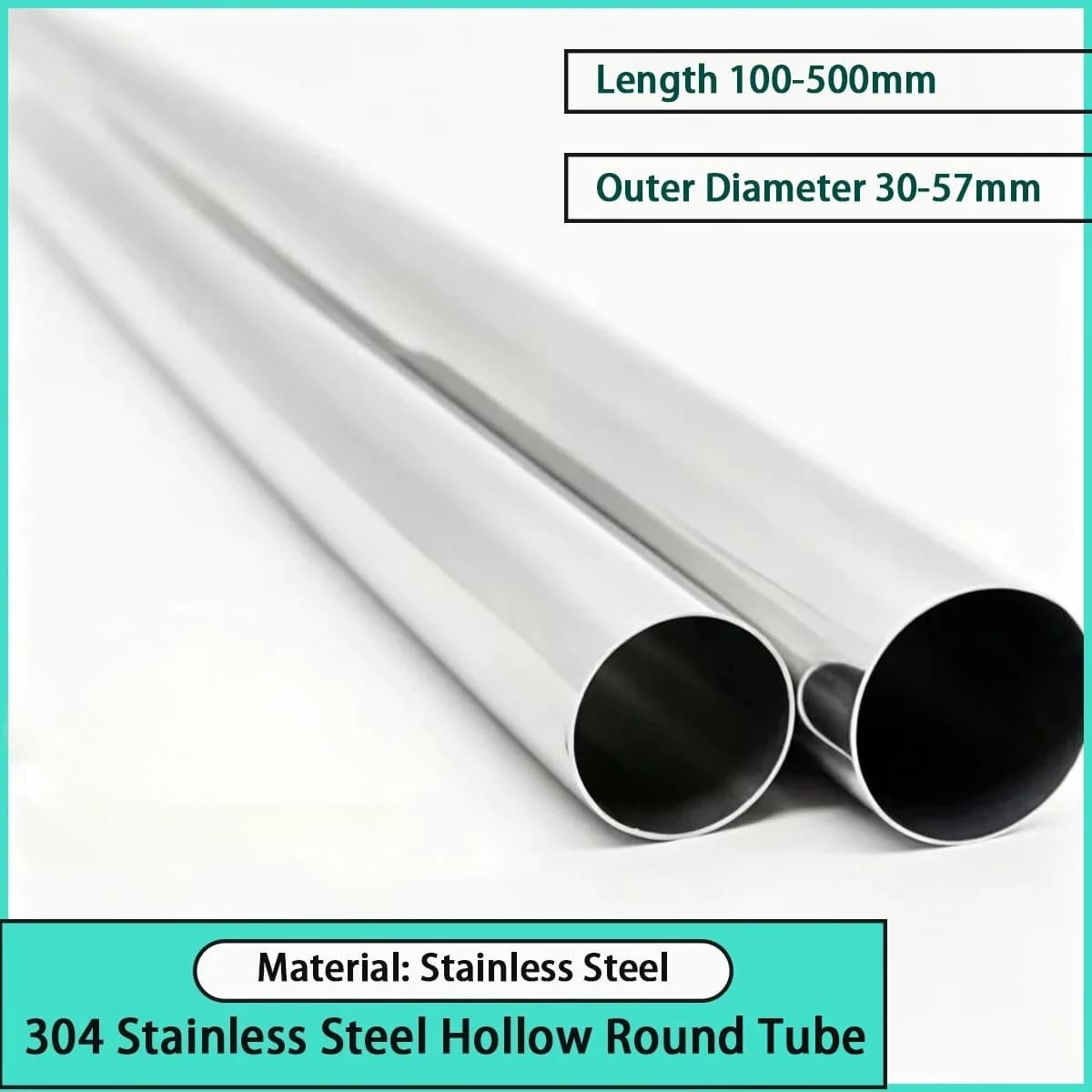 304 stainless steel hollow round tube with an outer diameter of 30-57mm is used for hardware decoration,  etc