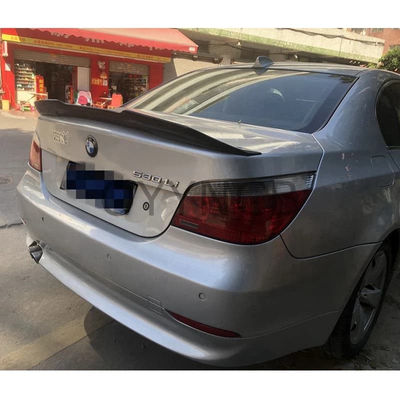 FOR BMW 5 Series E60  4-door Saloon 525i 528i 530i 535i PSM Style Carbon Fiber  Forged carbon Rear Spoiler Trunk Wing 2004-2009