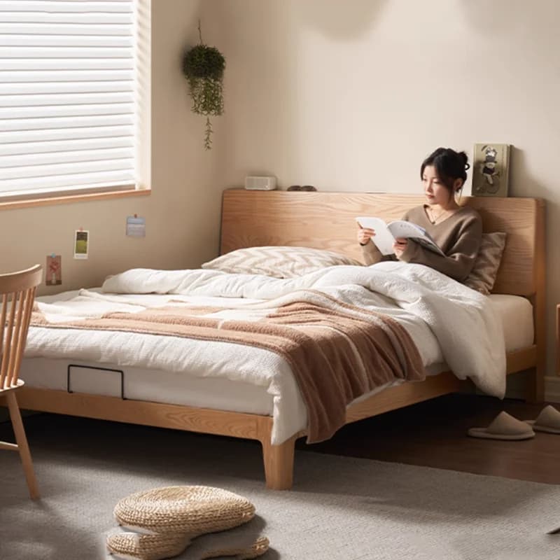 Space Saving Bedroom Bed Storage Floor Sleeping Modern Headboards Bed King Size Wooden Design Cama Solteiro Unique Furniture
