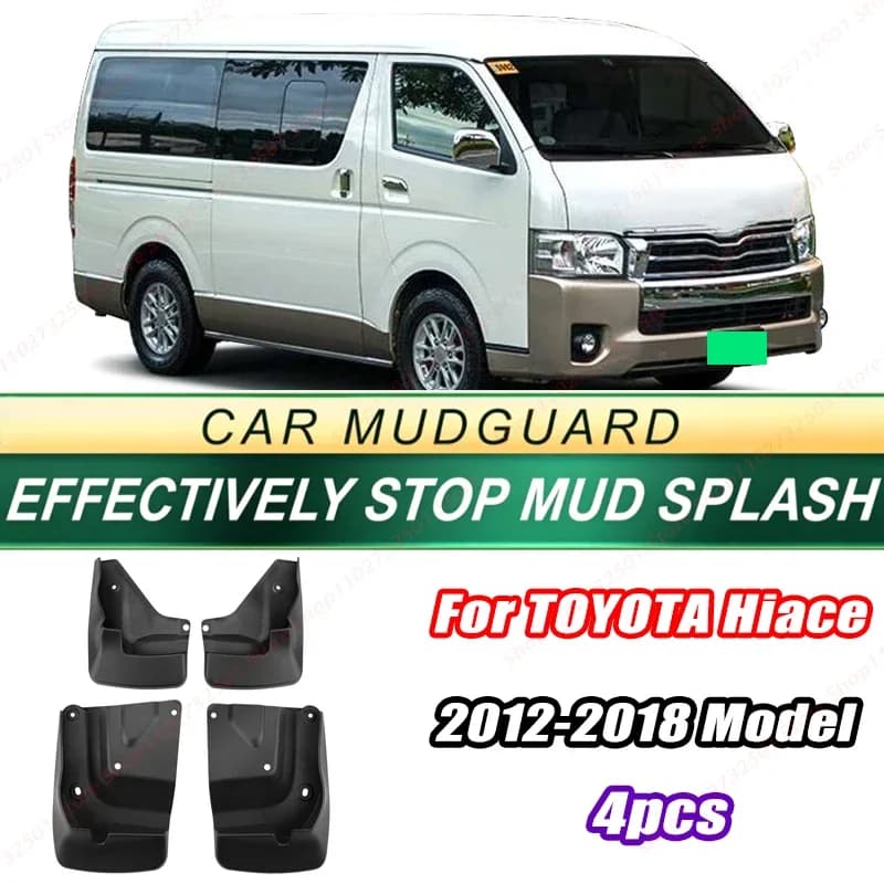 For TOYOTA Hiace 2012-2018 Model 4PCS Front Rear Mud Flaps Splash Guards Fender Mudguards Auto Accessories