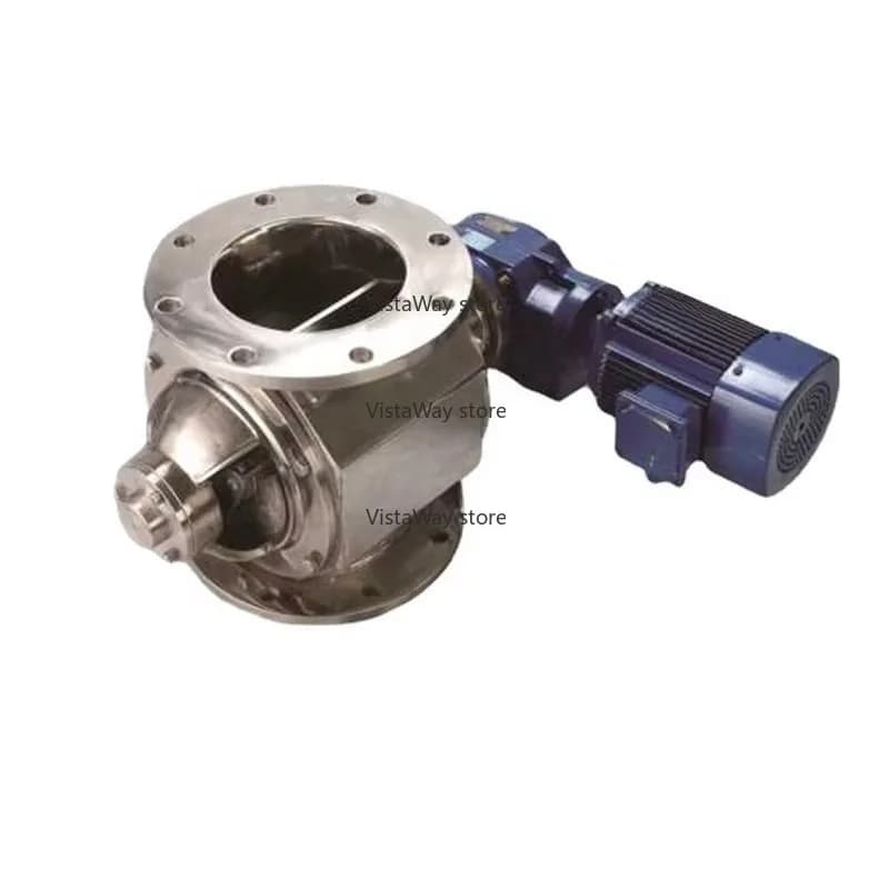 SS304 Electric Solenoid Brass and Stainless Steel Rotary Airlock Valve High Pressure Powder Star Feed Valve for Gas Media