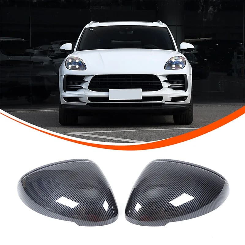 ABS Carbon Fiber For Porsche Macan 2011-2021 Car Exterior Rearview Mirror Decorative Cover Sticker Protection Accessories LHD