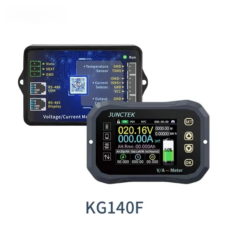 Battery Monitor blvetooth KG140F DC 0-120V 100A 400A Battery Tester Voltage Current VA Battery Coulomb Meter Capacity Indicator