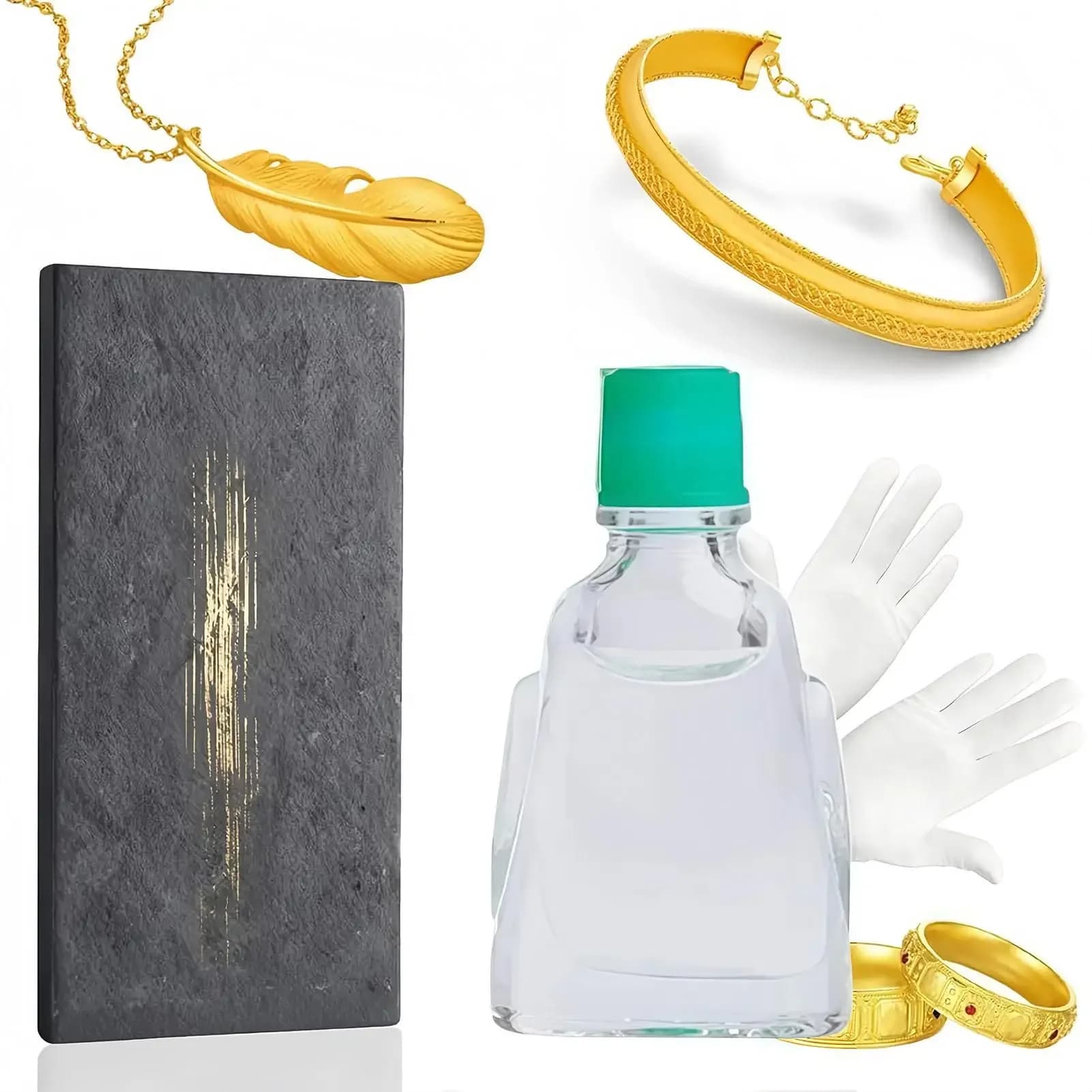 Gold Tester Kit For Jewelry Scratch Stone 10K 14K 18K 22K 24K Tester Jewelry Purity Test Solutions For Adults Women Men Families