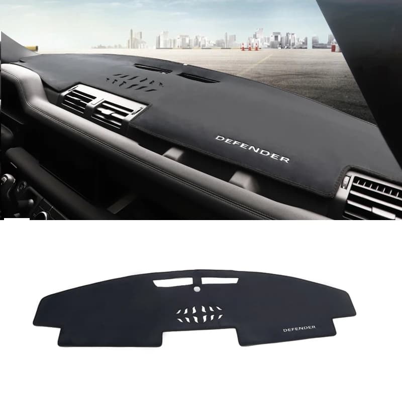 Black Car Dashboard Cover Mat Shading Pad Mat Carpet For Land Rover Defender 90 110 2020-2024 Car Interior Accessories
