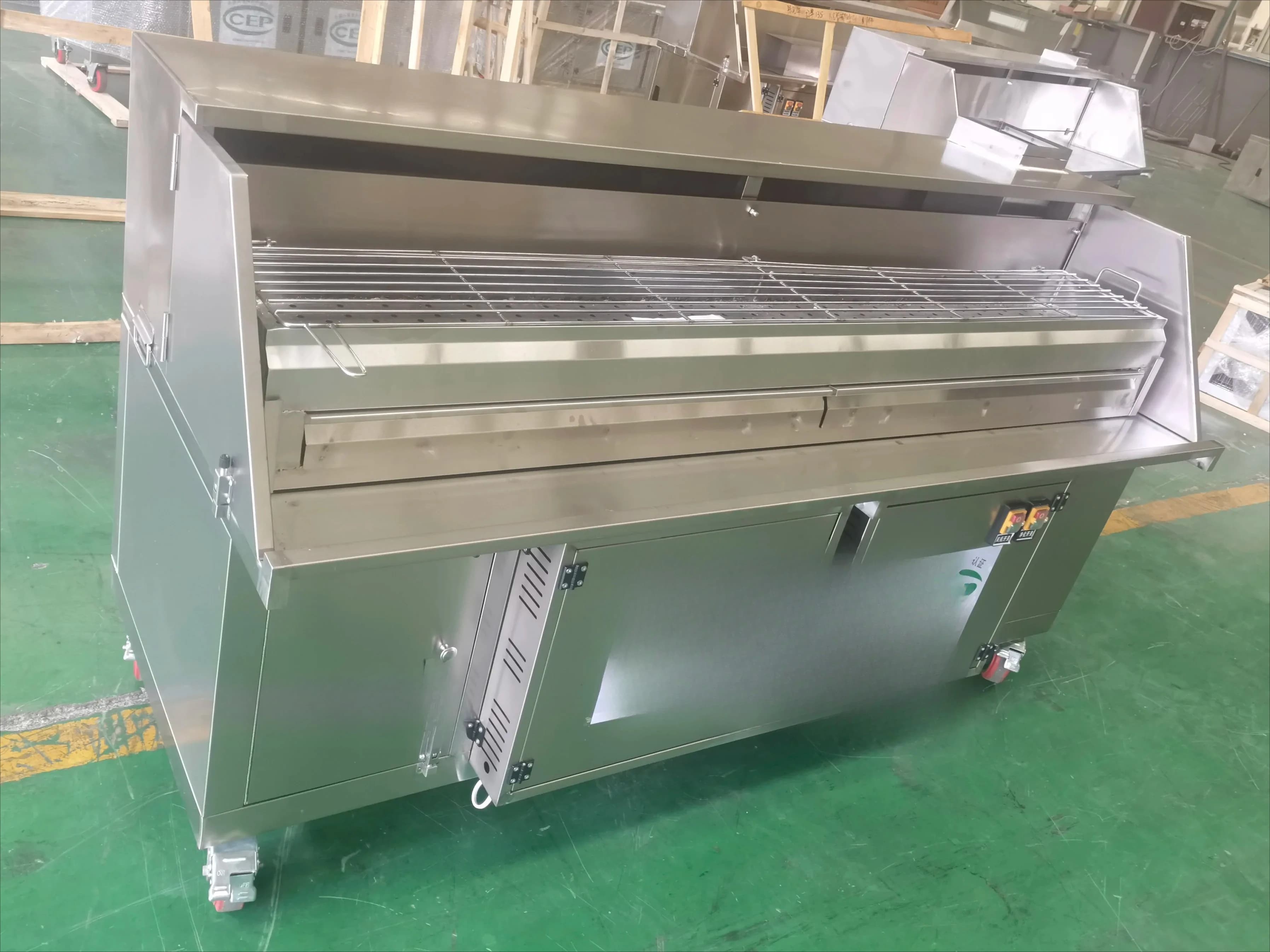 Commercial smokeless grill Gas charcoal grill with professional exhaust