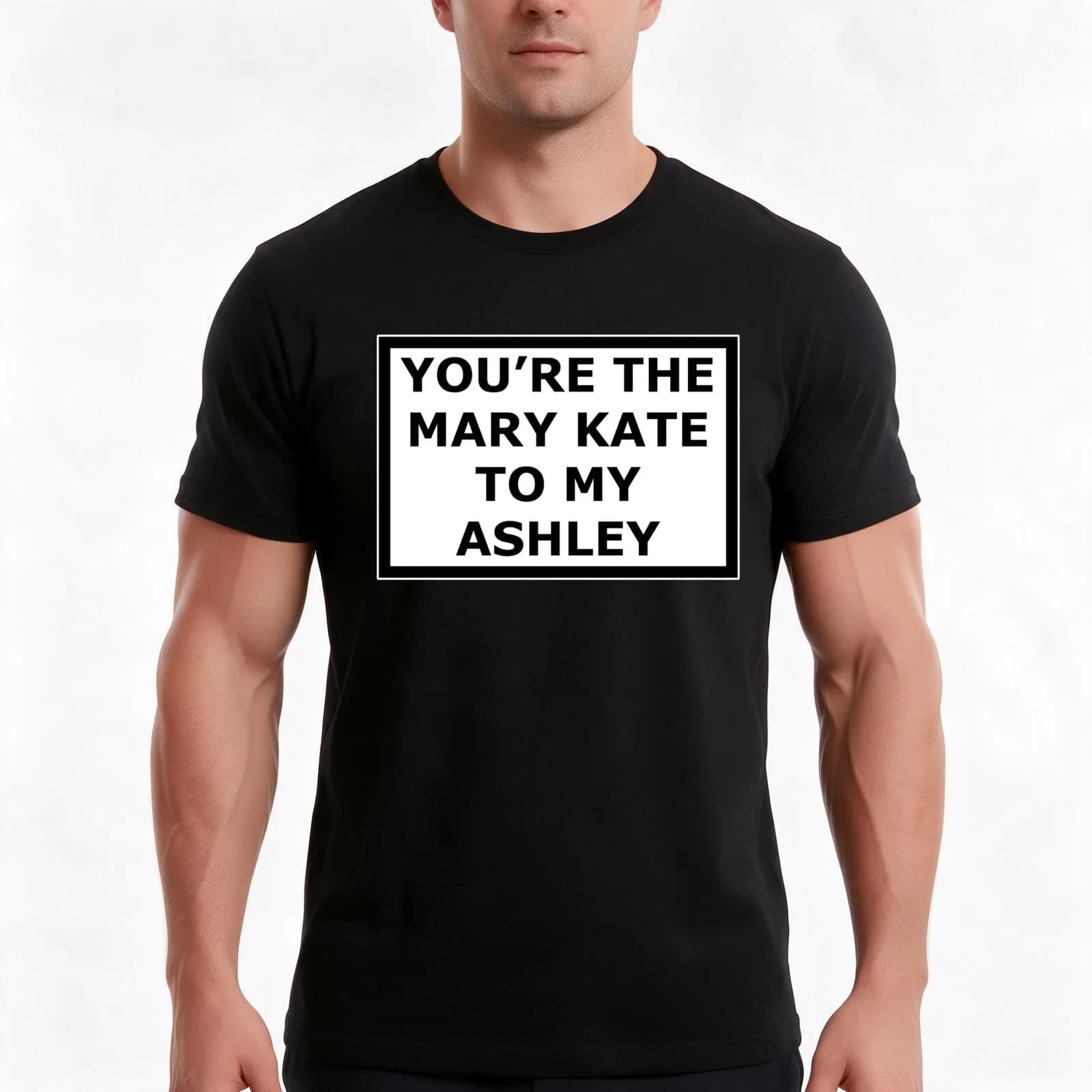You're The Mary-Kate To My Ashley T-Shirt, Summer Casual Cotton Tee, Oversized Streetwear Tops, Vintage Graphic Print