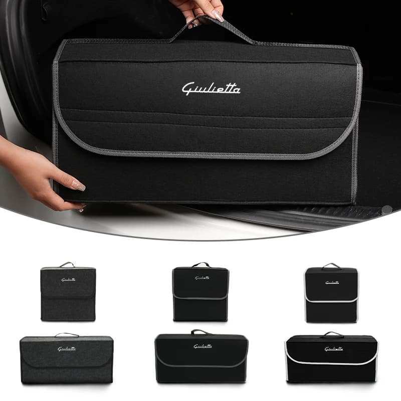 Car Trunk Storage Box Felt Stowing Bag Tools Organizer Interior For GMC Savana Yukon Sierra Terrain Acadia Envoy Granite Hummer