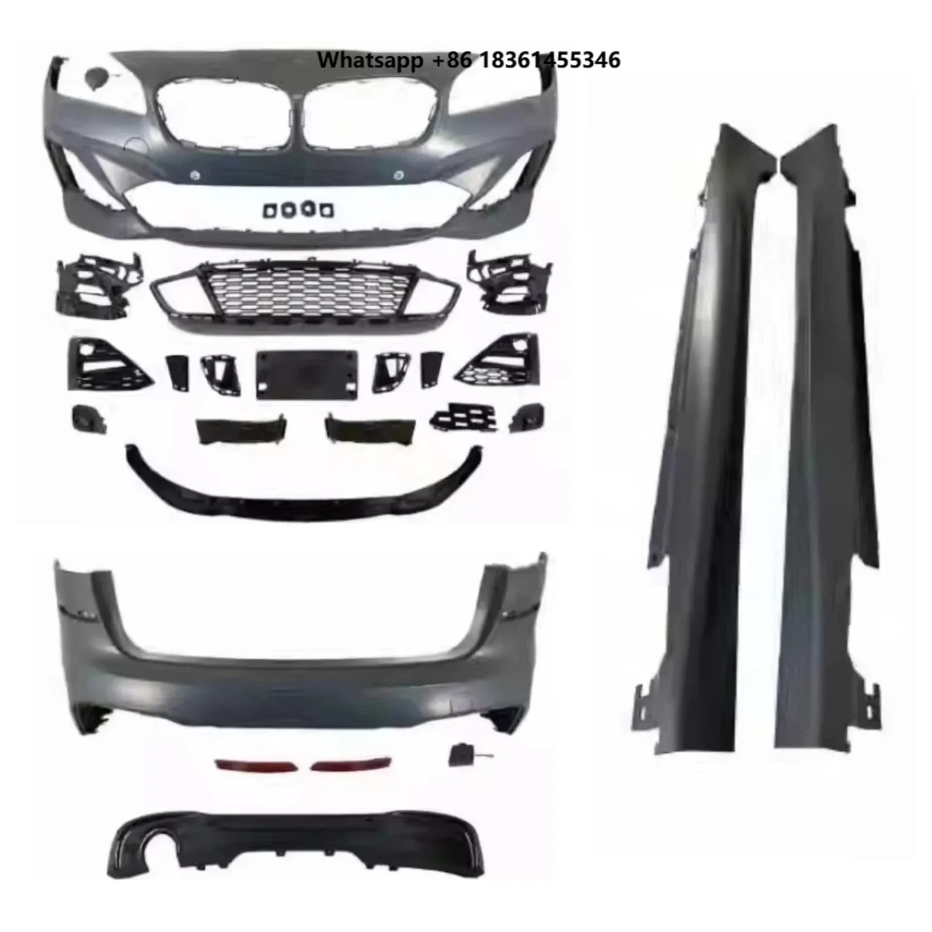 For 2 Series F45 F46 Convert MT Style Surround Car Accessories Body Kit Front Rear Bumper Assembly Grille Side Skirt