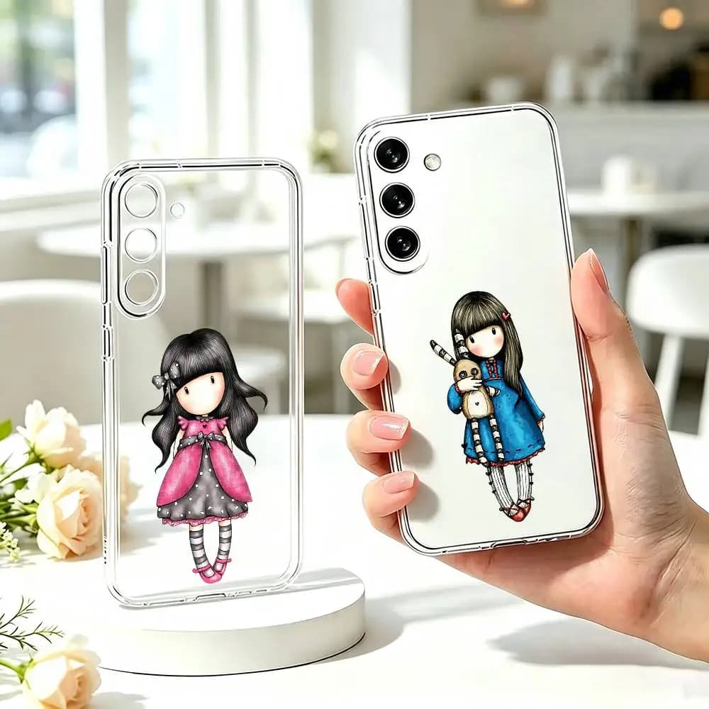 Cute S-Santoro G-Gorjuss  Phone Case For SamsungA10,12,20,21S,30,31,40,50,51,52,70,71 Transparent Cover