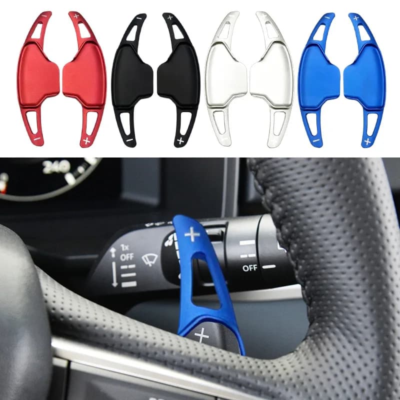 For Mitsubishi Outlander car steering wheel aluminum alloy modification, shift paddles interior modification parts patch