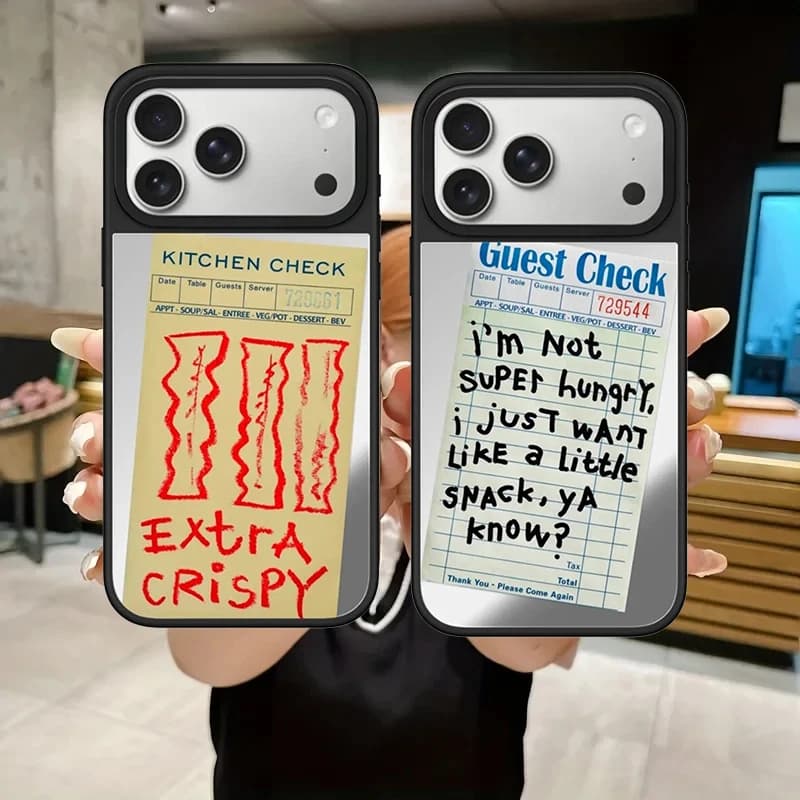 Guest Check Mirror Surface Magnetic Phone Case Cover for IPhone 12 13 14 15 16 17 Pro Max Case for IPhone 17 Air