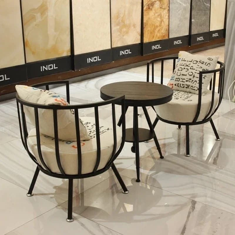 YZ  Nordic Single Sofa Personality Chair Creative Simple Fashion Iron Balcony Occasional Table and