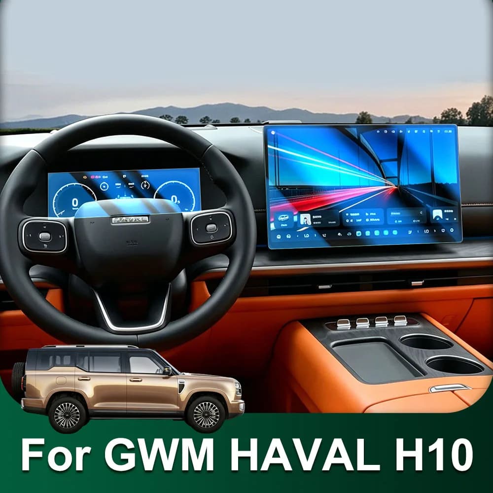 Fit For GWM H10 HAVAL H10 High Definition Screen Tempered Film Car Parts Navigation Instrument Panel Rear TV Protective Film