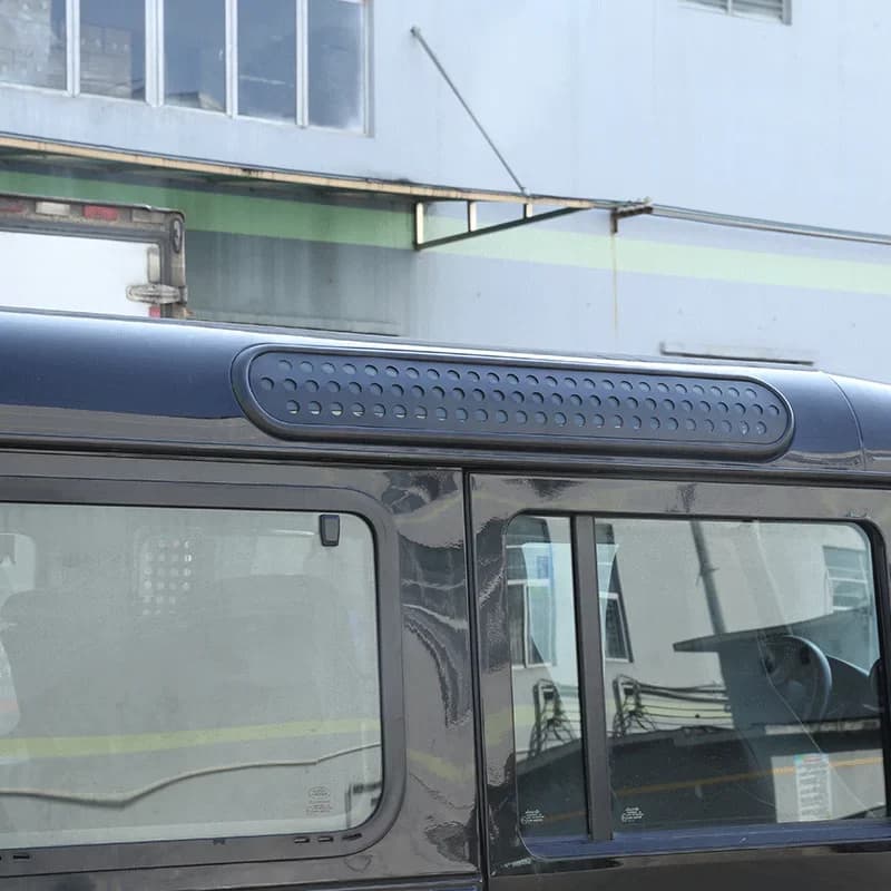 Aluminum alloy black For 2004-18 Land Rover Defender 90 110 130 Car roof side window tailgate side window guard plate auto parts