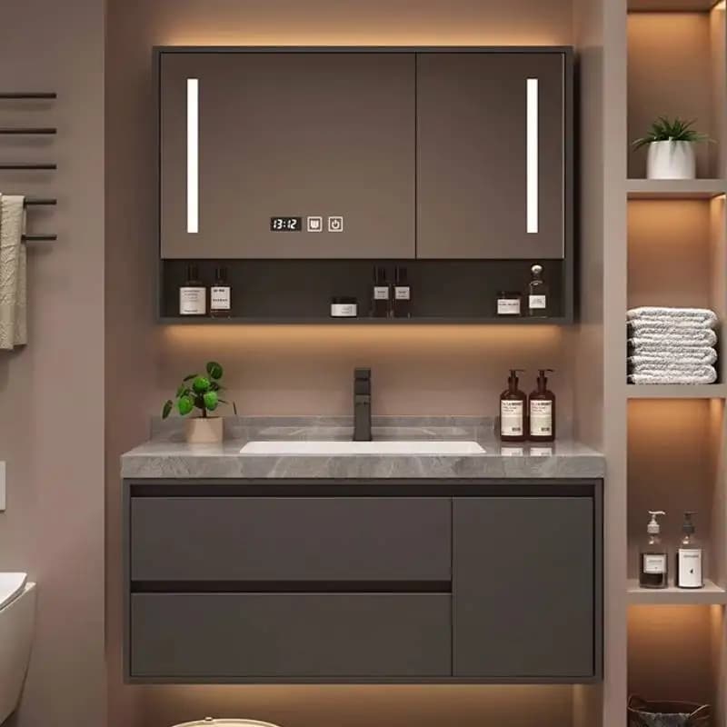 Decor Black Bathroom Storage Cabinet Rustic Small Space Saving Bathroom Storage Cabinet Display Muebles Para Hogar Furniture