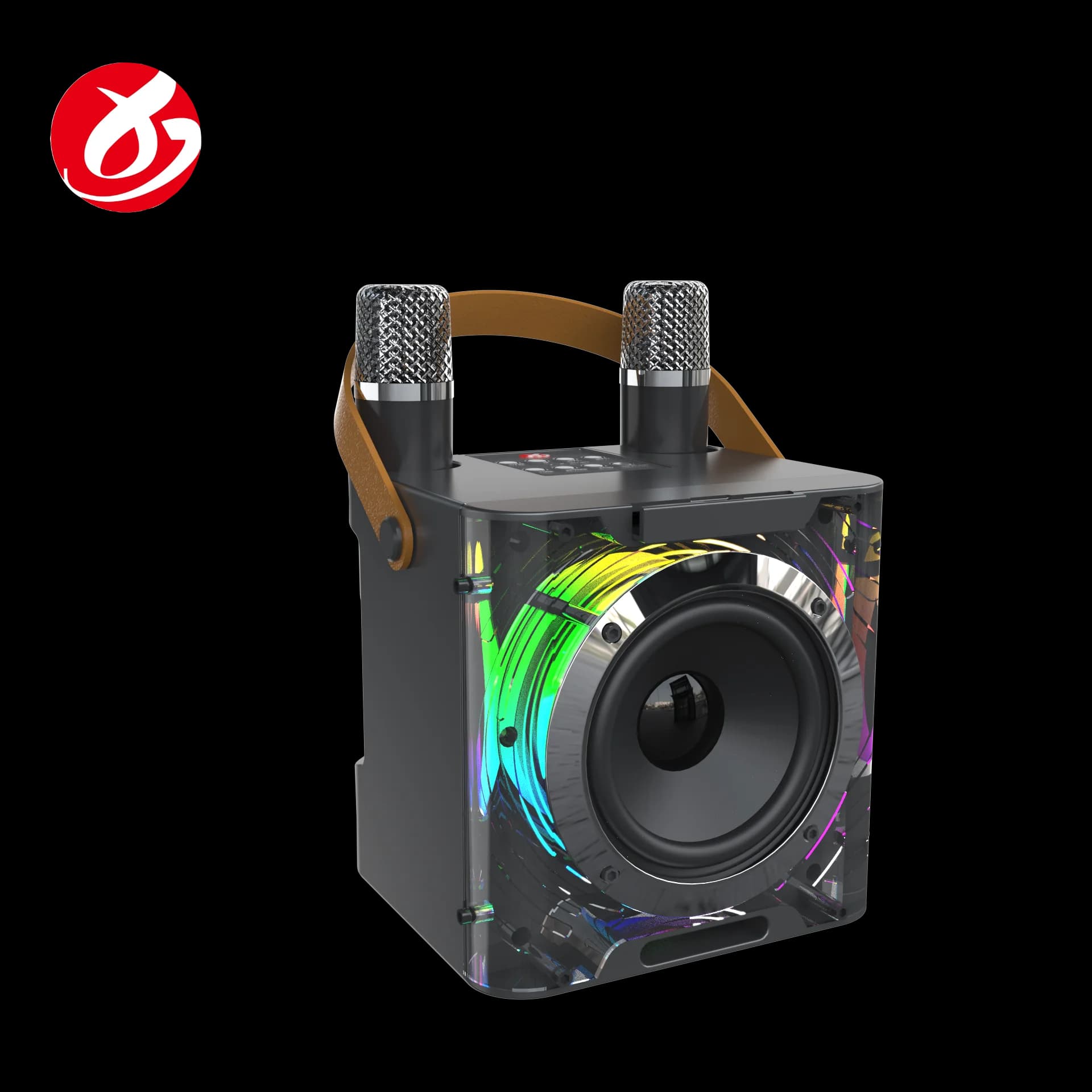 bluetooth Speaker with Led Light BT Audio Portable Speaker All-in-One Microphone and TKV Family Speaker for Outdoor Parties