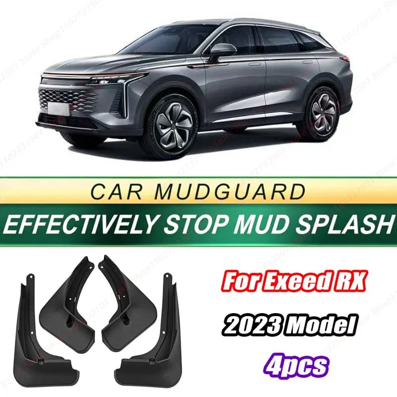 For Exeed RX 2023 Model 4PCS Front Rear Mud Flaps Splash Guards Fender Mudguards Auto Accessories