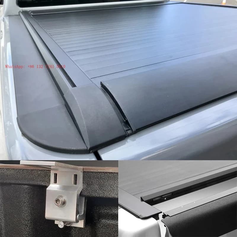 Factory Aluminium Electric Retractable Roll Up Roller Lid Shutter Tonneau Cover Fit Hilux Revo Vigo Pickup Truck Top