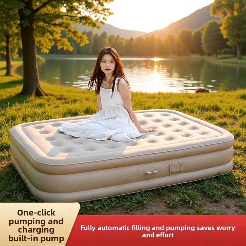 Outdoor Bed Air Cushion Nap Bed Heightening Thickening Air Mattress Inflatable Bed Home Single Air Mattress Double Lunch Break