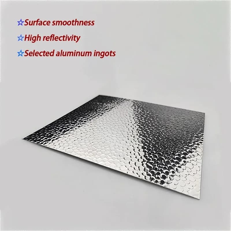 New 95% High Reflectivity Mirror Aluminum Plate 0.3-1mm Embossed Pattern Lampshade DIY
