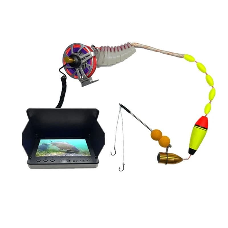Visual fishing bottom fishing floating fishing silver carp and bighead carp watching fish bite hook eating bait feeding