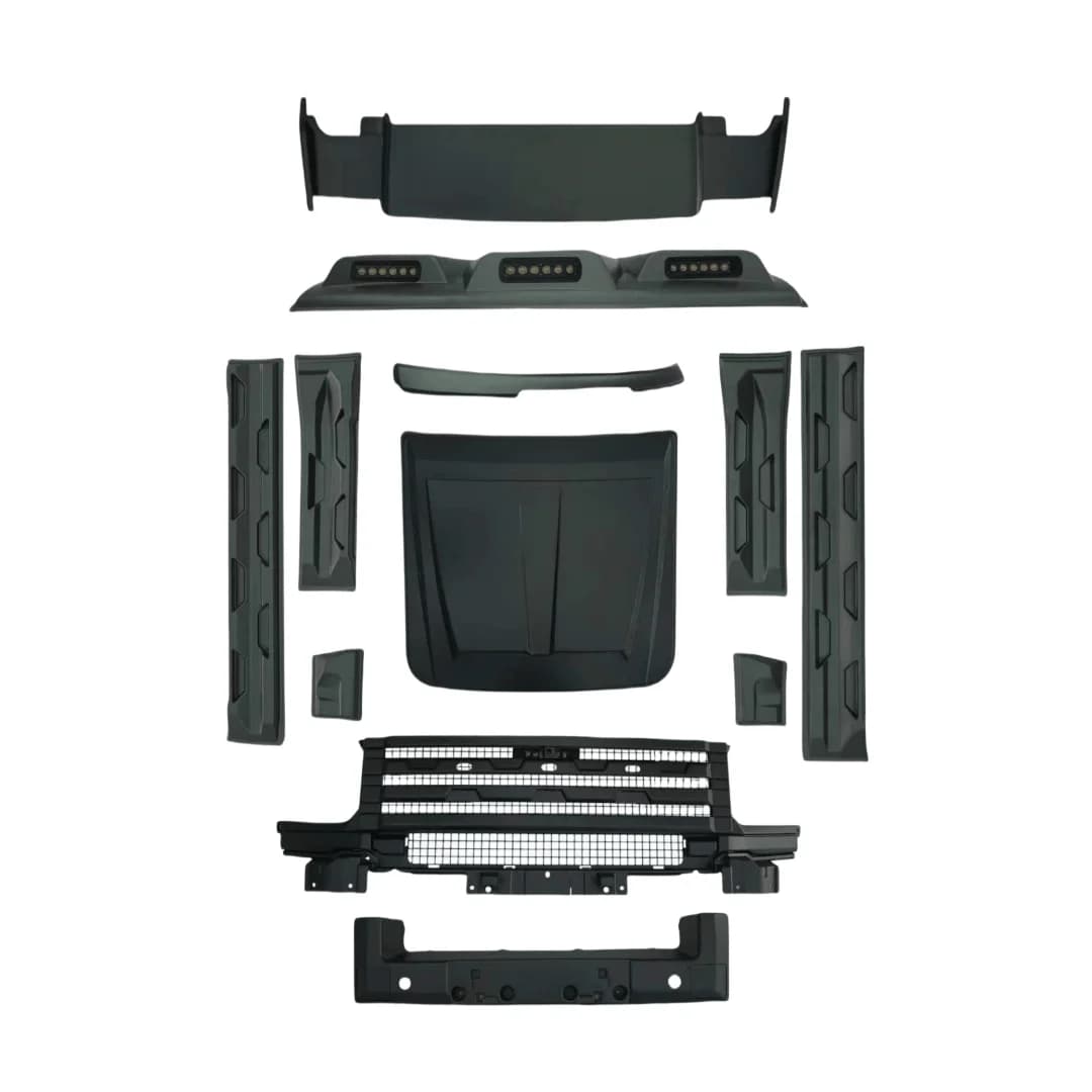 New Body T2 2024 Traveller Upgraded High Performance Front Bumper Side Skirt, Parking Assist Sensor Cut, Screw Fixed