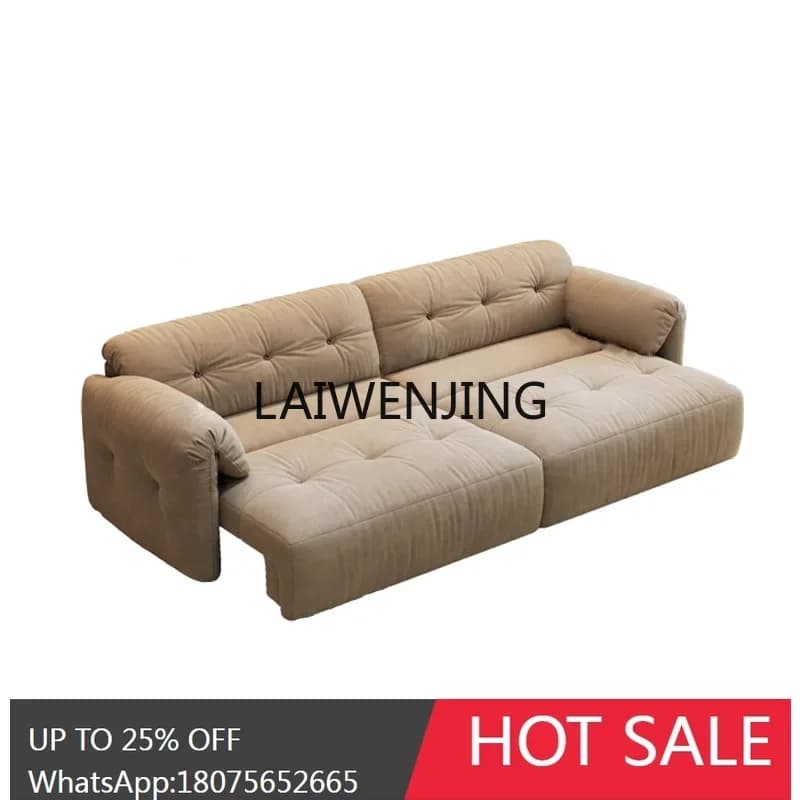 T9-cloud sofa living room simple telescopic fabric lazy multi-functional sofa bed dual-purpose