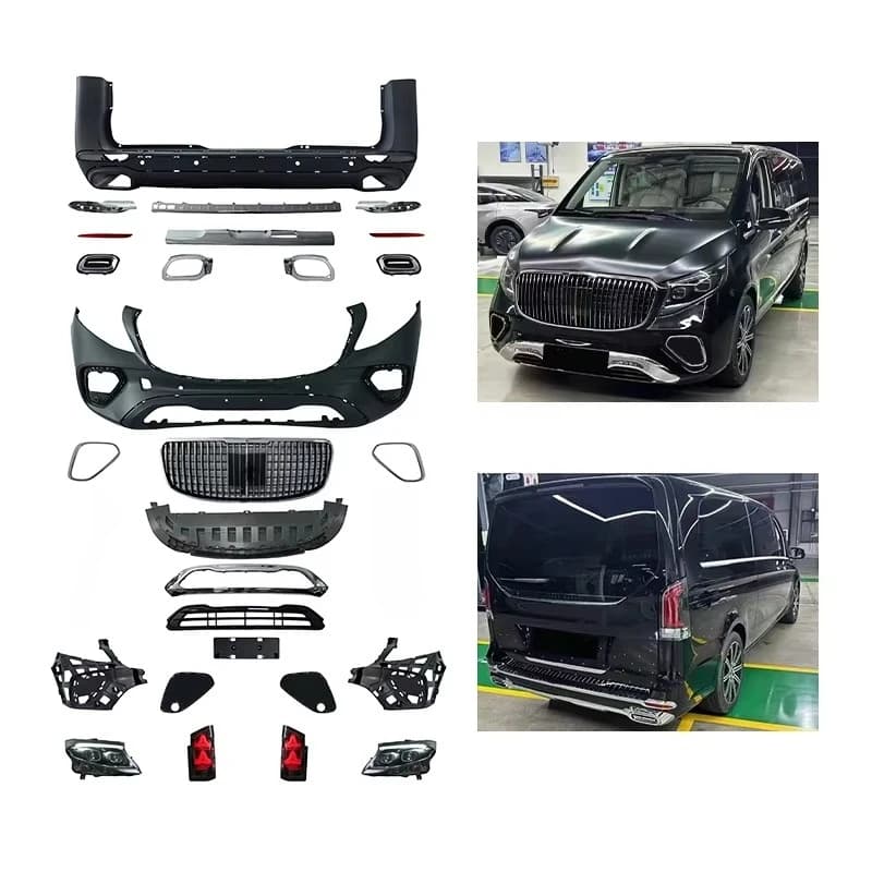 STLF New V-Class 2016-2023 2024 Model Front/Rear Bumper Fog Light Bolt-On Non-Destructive Body Kit for VITO Maybachs