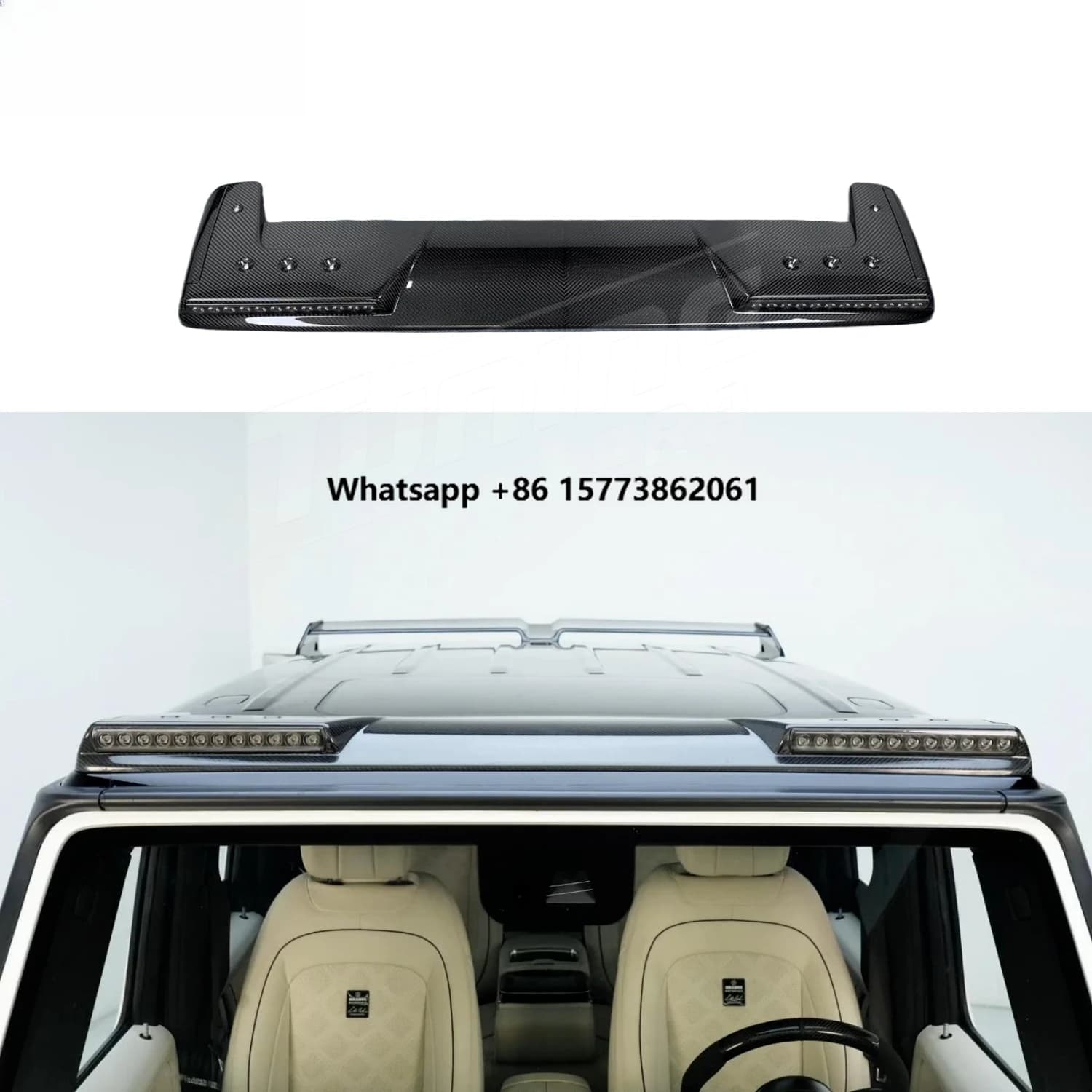 Hot Selling 2025 B Style Dry Carbon Fiber Roof Light for W465 W464 G63 G500 2019+ Conversion Kit