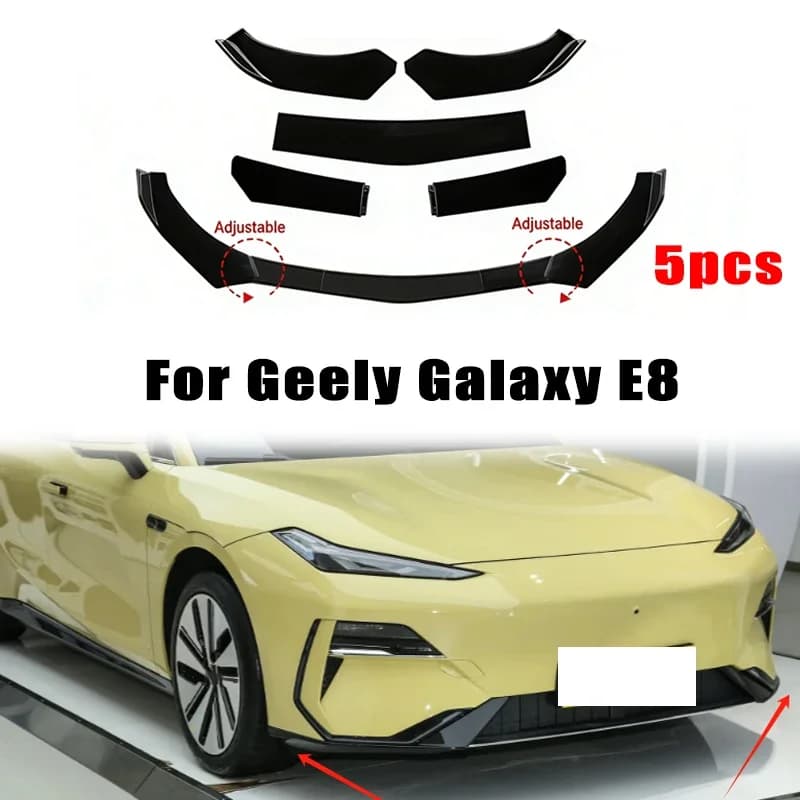 5Pcs ABS Material Universal Car Front Bumper Separator Bumper Lip Body Kit Duck Lip Separator For Geely Galaxy E8 Accessories