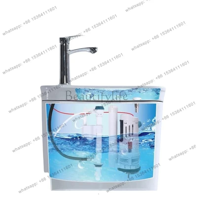 Smart toilet with sink basin integrated small apartment household wall rear row side toilet