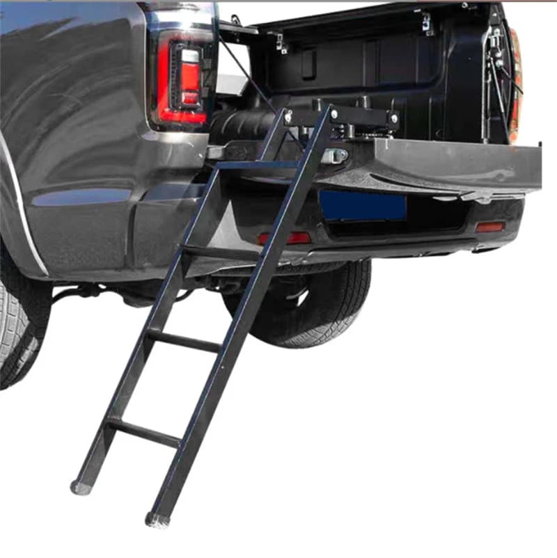 Pickup Truck Tailgate Ladder Truck Tailgate Ladder Foldable Compatible for Pickup Truck's Bed Aluminum Step Grip Plates