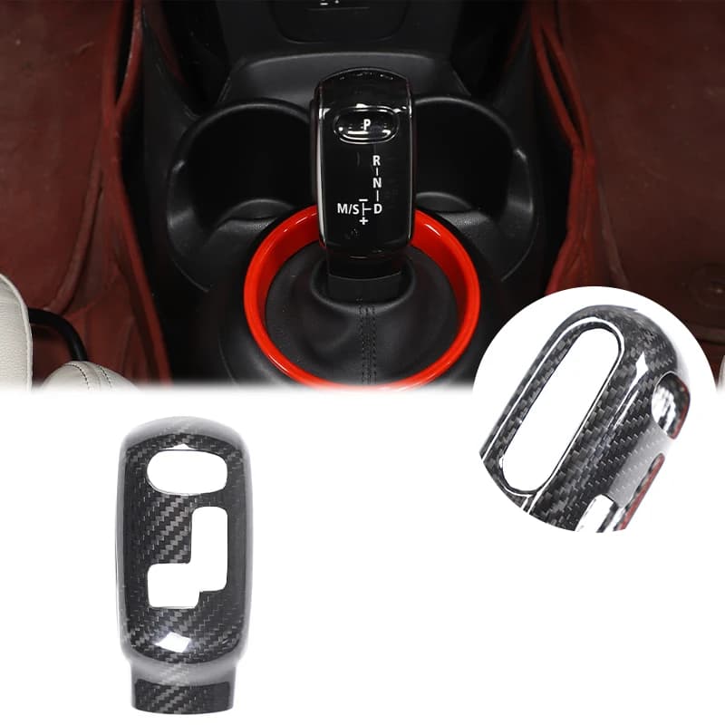 For BMW MINI Cooper F54 F55 F56 F57 F60 2020-23 Real Carbon Fiber Car Gear Shift Knob Gear Lever Head Cover Trim Car Accessories