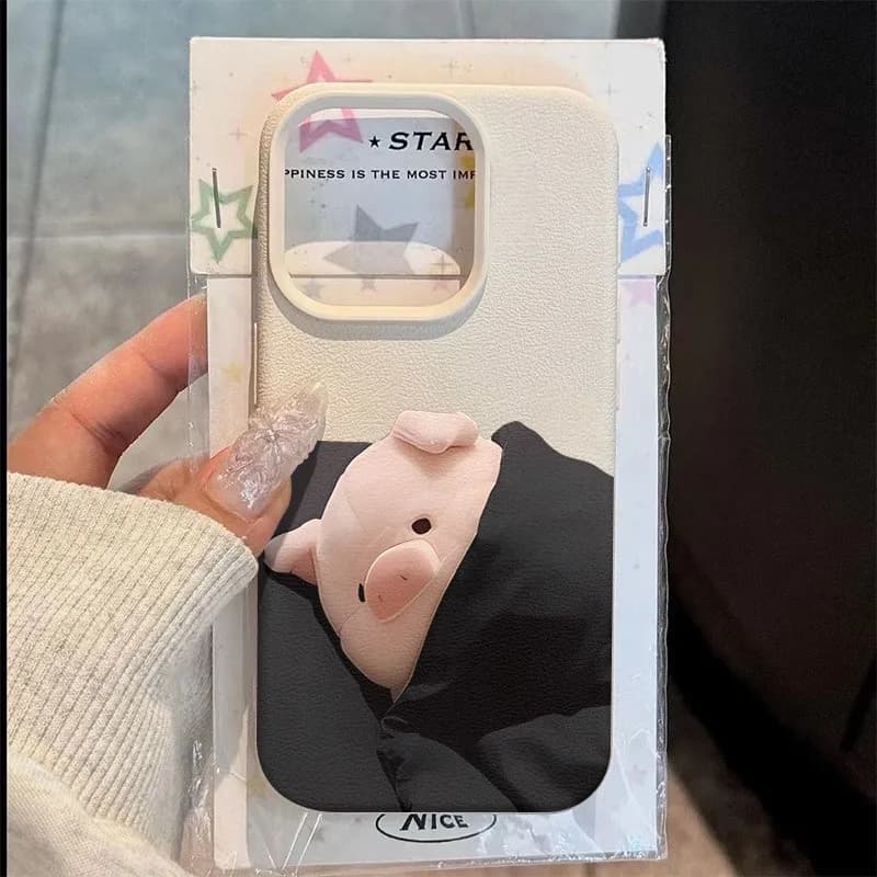 Sleeping Pig Pattern Phone Case For Samsung Galaxy S25 S24 Ultra 5G S23 FE S22 S21 Plus A26 A25 A24 A36 A56 A16 Shockproof Cover