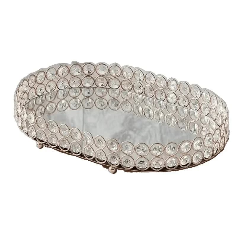 Premium crystal pumping carton vase ashtray set paper towel remote control storage European light luxury living room coffee